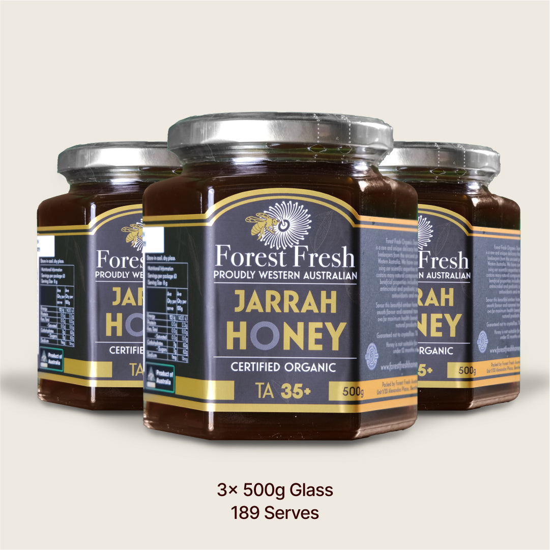 Organic TA35+ Jarrah Honey (MGO 2142 equiv) - Forest Fresh Honey
