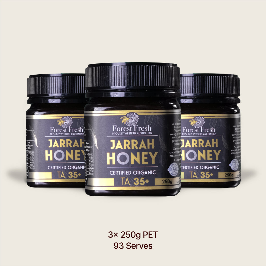 Organic TA35+ Jarrah Honey (MGO 2142 equiv) - Forest Fresh Honey