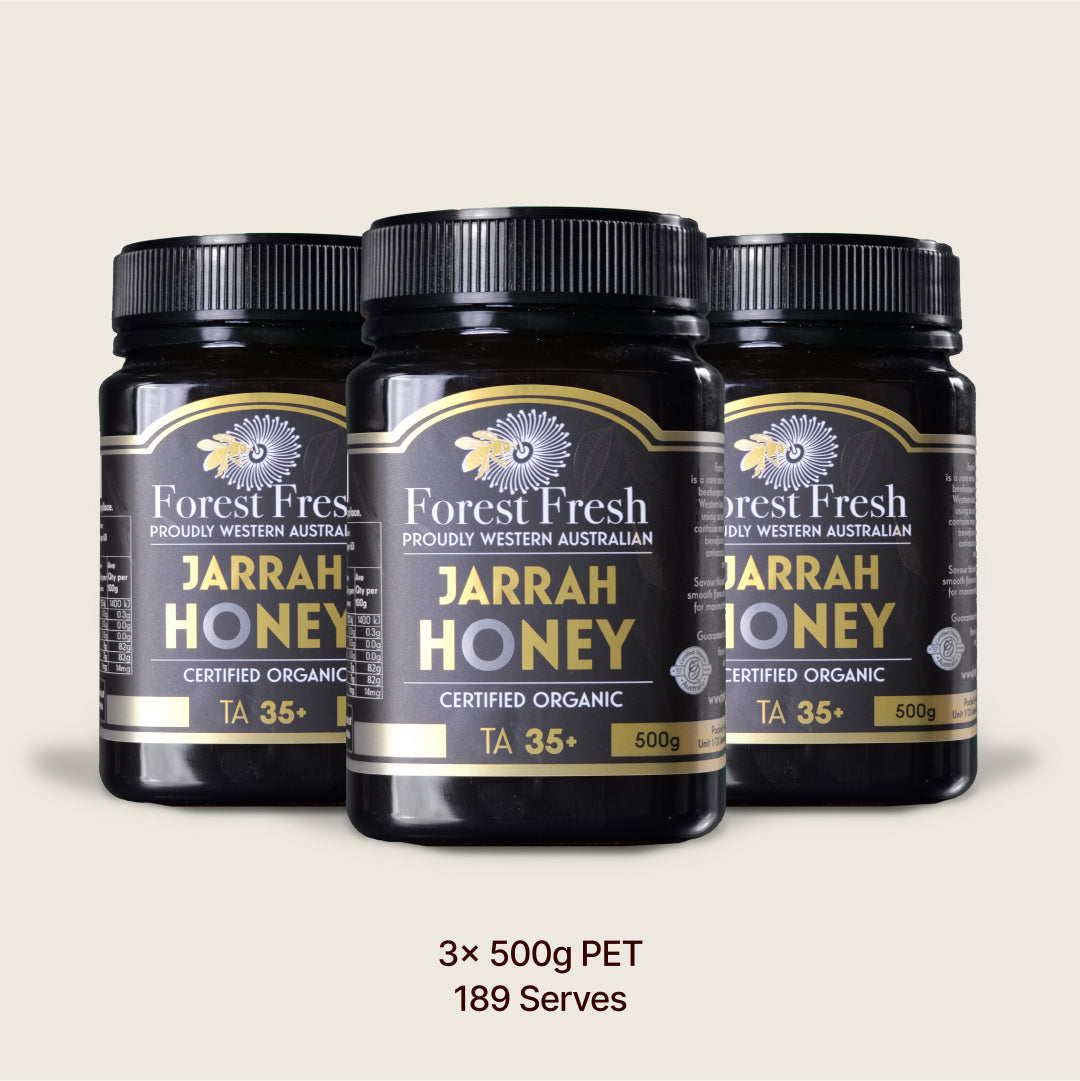 Organic TA35+ Jarrah Honey (MGO 2142 equiv) - Forest Fresh Honey