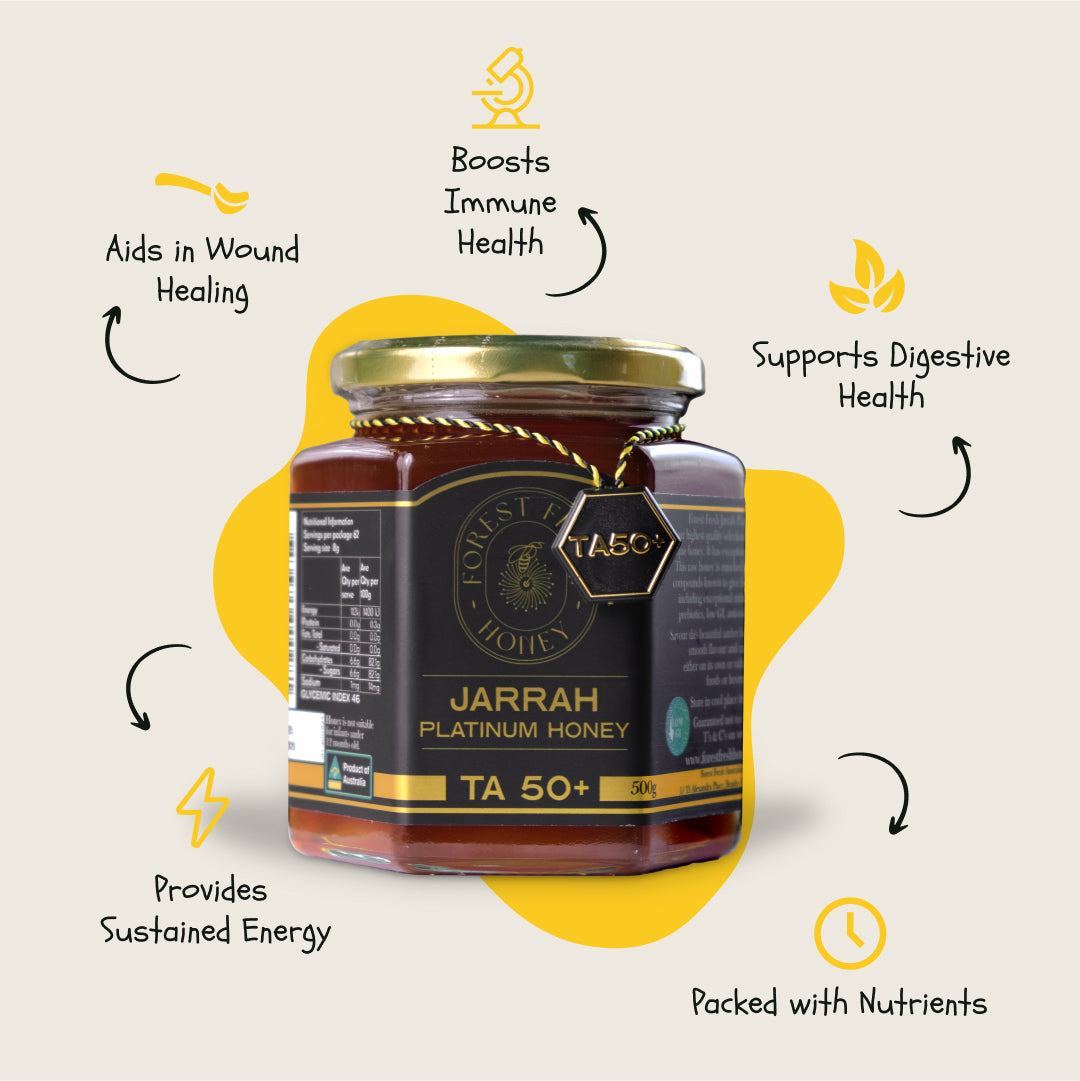 LIMITED EOFY OFFER Buy TA50+ Jarrah Honey, Get a Super Infused Jar FREE - Forest Fresh Honey