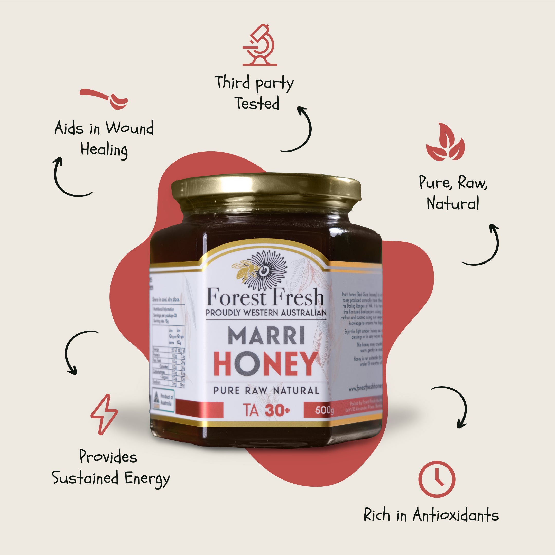 3 x 500g Active Honey Value Set