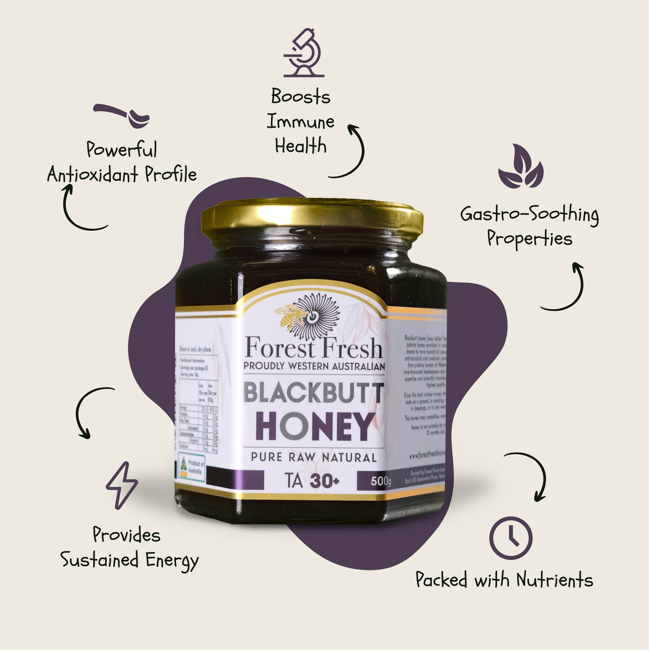 3 x 500g Active Honey Value Set