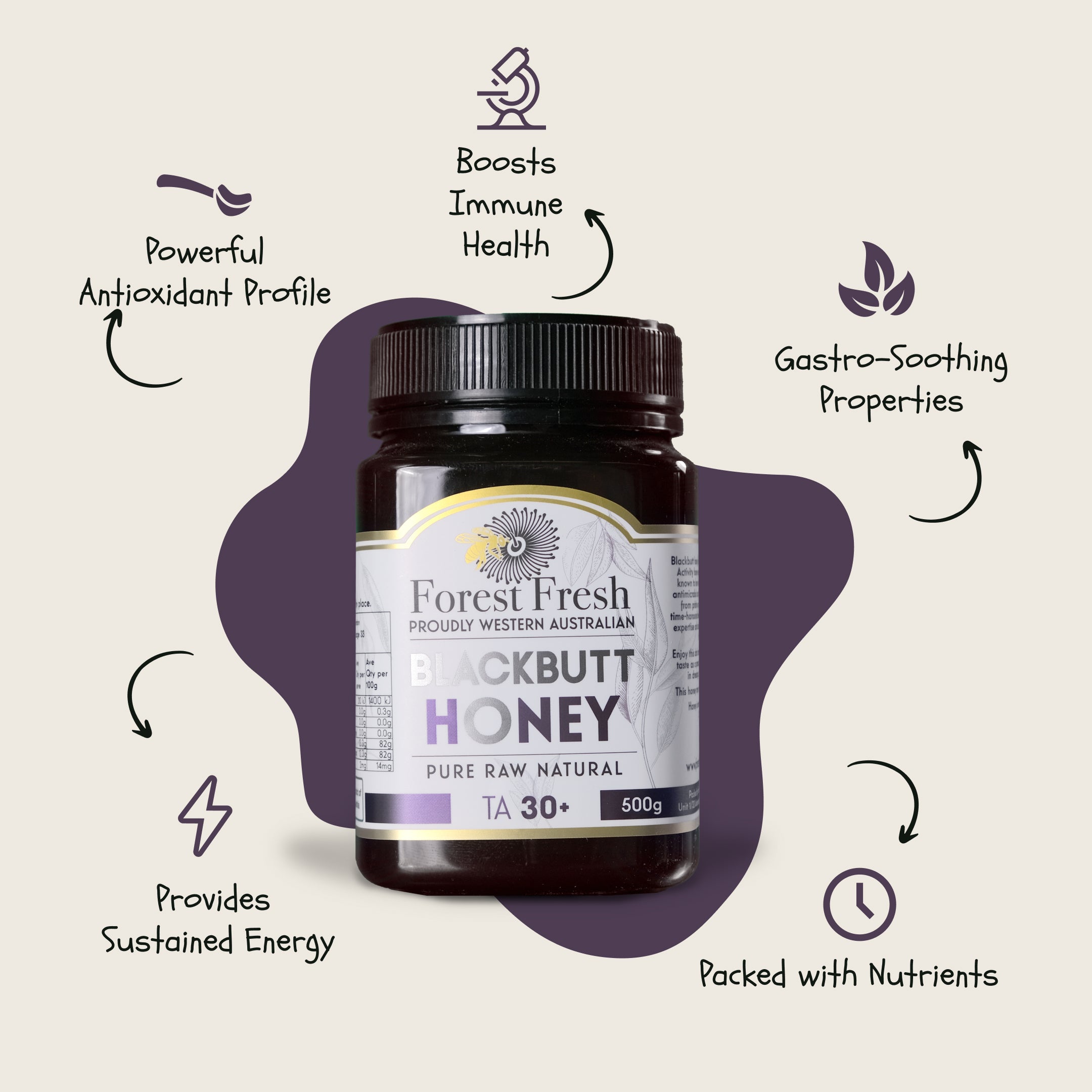 PET Blackbutt / Yarri Active Honey TA30+