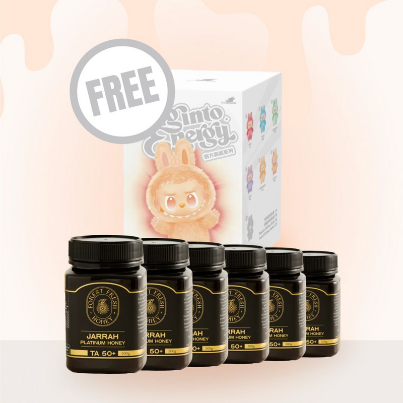 FREE Labubu Big Into Energy Plush Pendant – POP MART V3 Blind Box - When buying 6 Active Honey Jars - Forest Fresh Honey