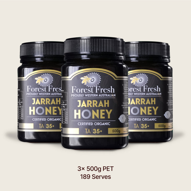 Organic TA35+ Jarrah Honey (MGO 2142 equiv)