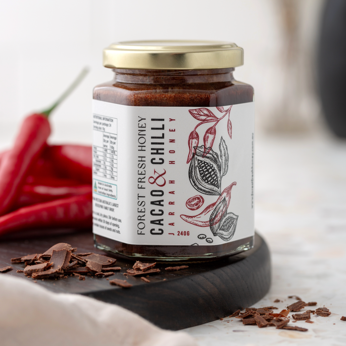 cacao and chilli jarrah honey superfood infusion