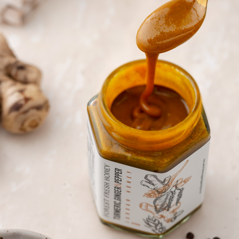 turmeric ginger pepper jarrah honey superfood infusion